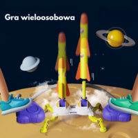 WOOPIE piankinių raketų šaudykla su dviguba pompa ir šviečiančiomis raketomis