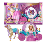 WOOPIE princesės rinkinys su arkliu ir magiška karieta