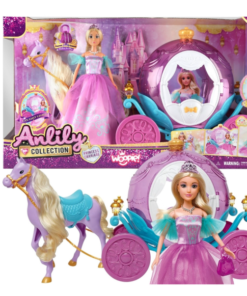 WOOPIE princesės rinkinys su arkliu ir magiška karieta