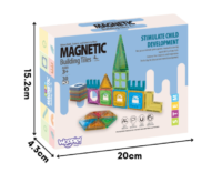 Woopie 3D magnetinių konstruktorių rinkinys 30 el. su įvairių formų detalėmis