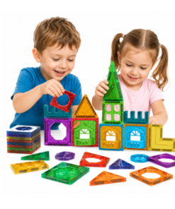 Woopie 3D magnetinių konstruktorių rinkinys 30 el. su įvairių formų detalėmis