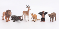 Woopie 6 džiunglių ir safari gyvūnų figūrėlių rinkinys