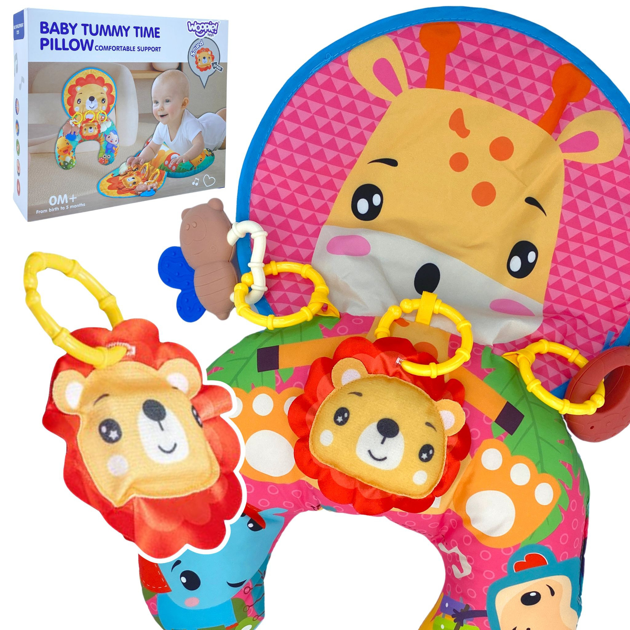 Woopie Baby interaktyvi U formos pagalvė 3in1