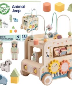 Woopie Green medinis safari aktyvumo kubas su pėtle motorikai ir figūrėlėmis