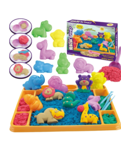 Woopie XL kinetinio smėlio rinkinys „Zoo“ su 1