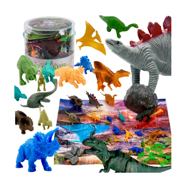 Woopie dinozaurų figūrėlių rinkinys 34 el. su augalais