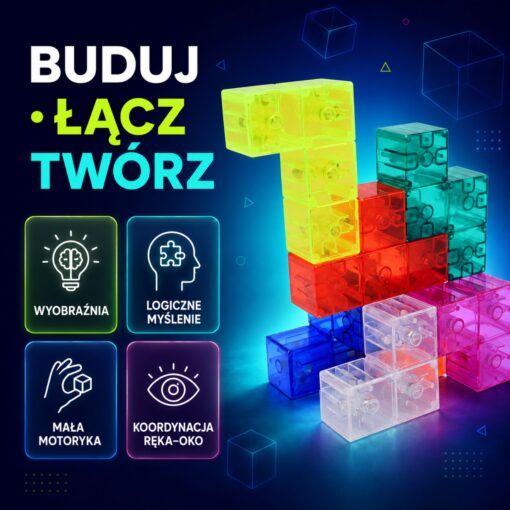 Woopie edukacinis magnetinis tetris dėlionė vaikams