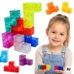 Woopie edukacinis magnetinis tetris dėlionė vaikams