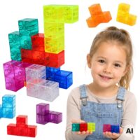 Woopie edukacinis magnetinis tetris dėlionė vaikams