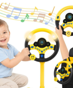 Woopie interaktyvus geltonas automobilio vairas su garsais