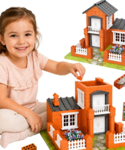 Woopie konstruktorius „Miniatiūrinių plytų vila“ – 458 elementų rinkinys