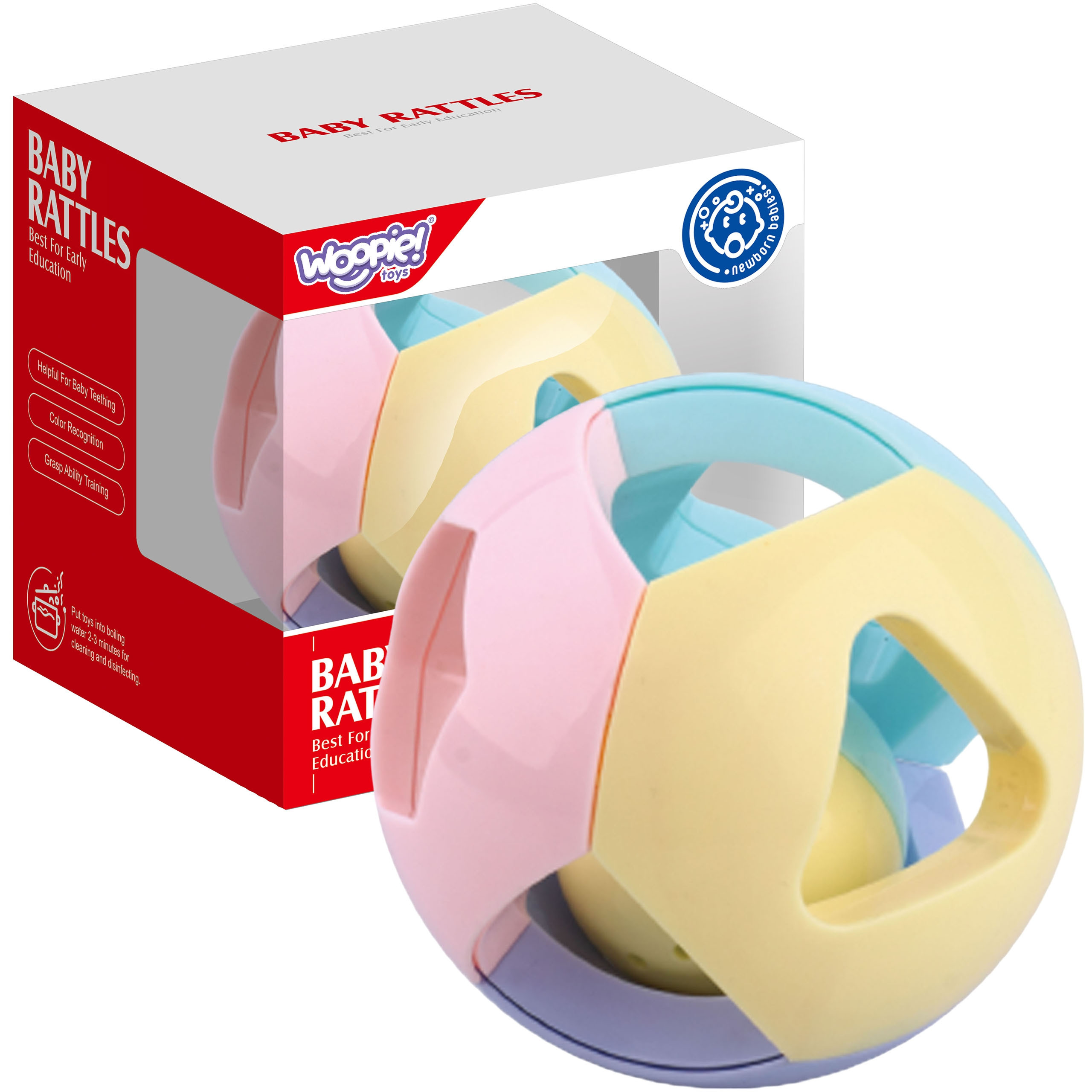 Woopie Pastell Rattle Ball 2-in-1: puurimine ja k&otilde;risti