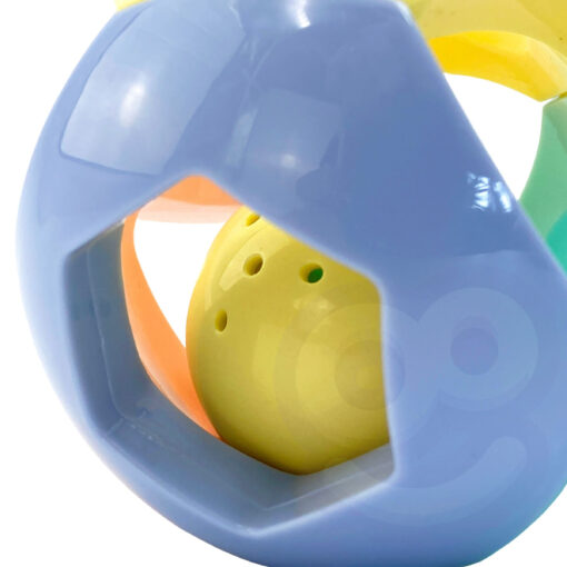 Woopie pastelinis grabulio kamuoliukas 2‑in‑1: grąžtukas ir barškutis