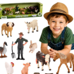 Woopie „Happy Farm“ figūrėlių rinkinys su ūkininku ir gyvūnais