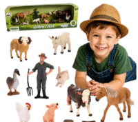 Woopie „Happy Farm“ figūrėlių rinkinys su ūkininku ir gyvūnais