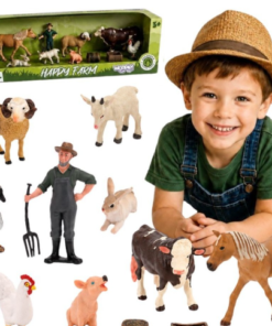 Woopie „Happy Farm“ figūrėlių rinkinys su ūkininku ir gyvūnais