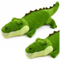 Žalias pliušinis krokodilas 70 cm