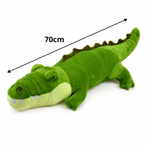 Žalias pliušinis krokodilas 70 cm