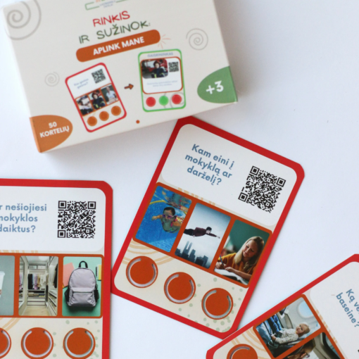 ABĖCĖ kortelės „Rinkis ir sužinok. Aplink mane“