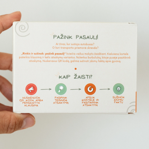 ABĖCĖ kortelės „Rinkis ir sužinok. Pažink pasaulį“