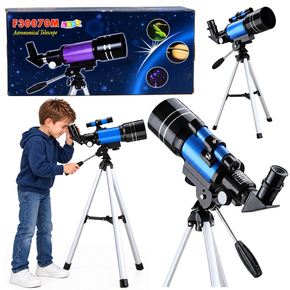 Astronominis teleskopas vaikams 70 mm