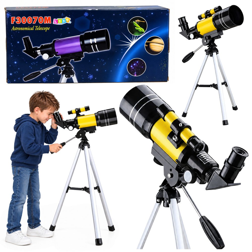 Astronominis teleskopas vaikams 70 mm