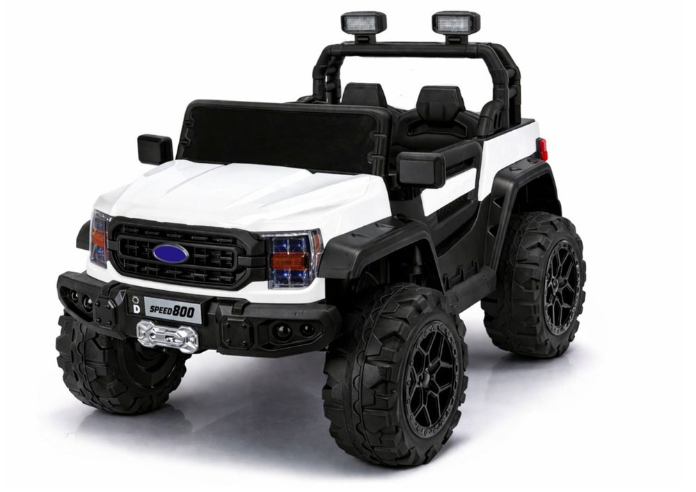 Valge 4&times;4 akuauto lastele, 12 V