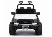 Baltas 4×4 akumuliatorinis automobilis vaikams