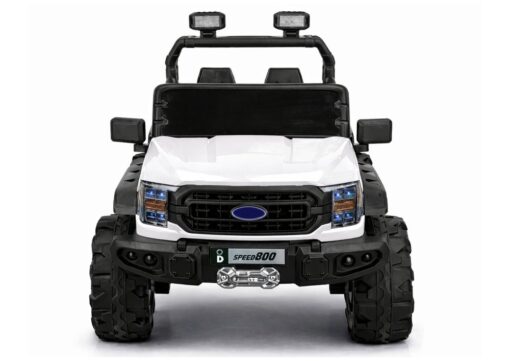 Baltas 4×4 akumuliatorinis automobilis vaikams