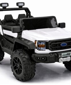 Baltas 4×4 akumuliatorinis automobilis vaikams
