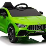 Baltas Mercedes CLA 45S AMG 4×4 akumuliatorinis automobilis