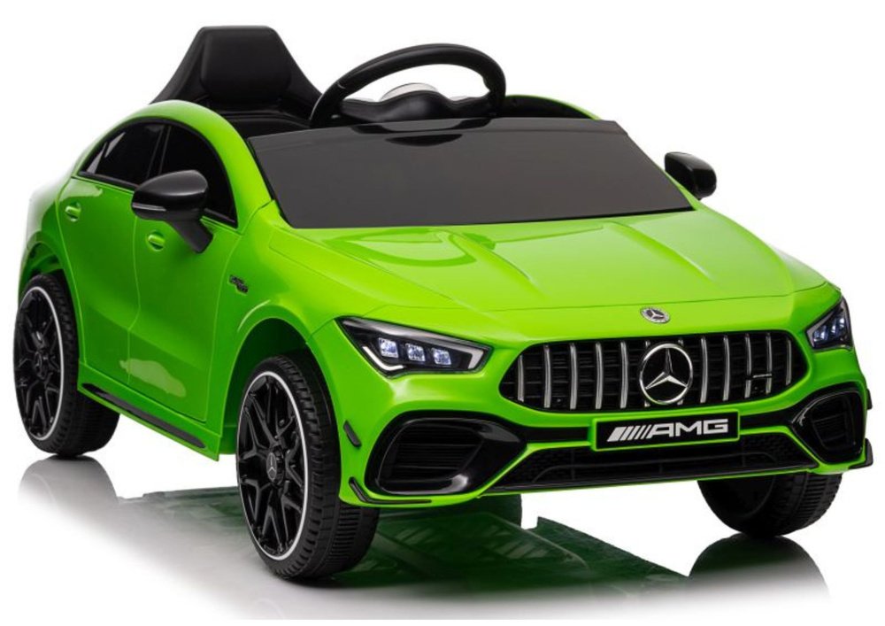 Baltas Mercedes CLA 45S AMG 4×4 akumuliatorinis automobilis Baltas Mercedes CLA 45S AMG 4×4 akumuliatorinis automobilis