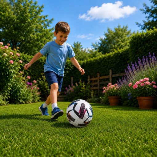 Baltas futbolo kamuolys treniruotėms