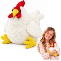 Baltas pliušinis viščiukas 20 cm