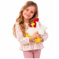 Baltas pliušinis viščiukas 30 cm