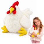 Baltas pliušinis viščiukas 30 cm
