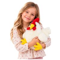 Baltas pliušinis viščiukas 40 cm