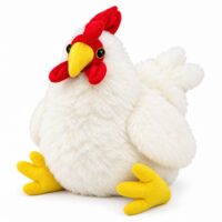 Baltas pliušinis viščiukas 40 cm