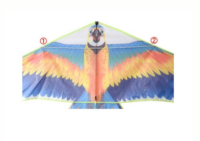 Didelis spalvingas aitvaras su ilga uodega 140 × 250 cm