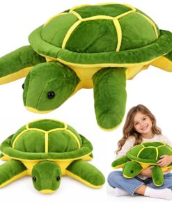 Didelis žalias pliušinis vėžlys 65 cm
