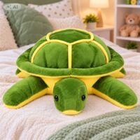 Didelis žalias pliušinis vėžlys 65 cm