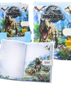Dinozaurų dienoraštis su kodine spyna ir muzika