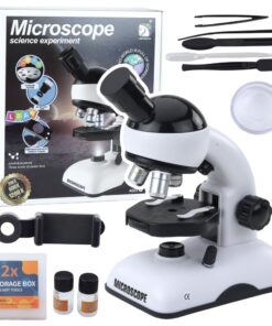 Edukacinis mikroskopas 1200× su telefono laikikliu