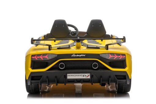 Geltonas Lamborghini Aventador SX2028 akumuliatorinis automobilis