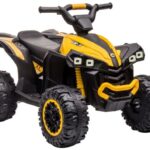 Geltonas akumuliatorinis automobilis HL568 vaikams