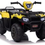 Geltonas akumuliatorinis automobilis JC915 vaikams
