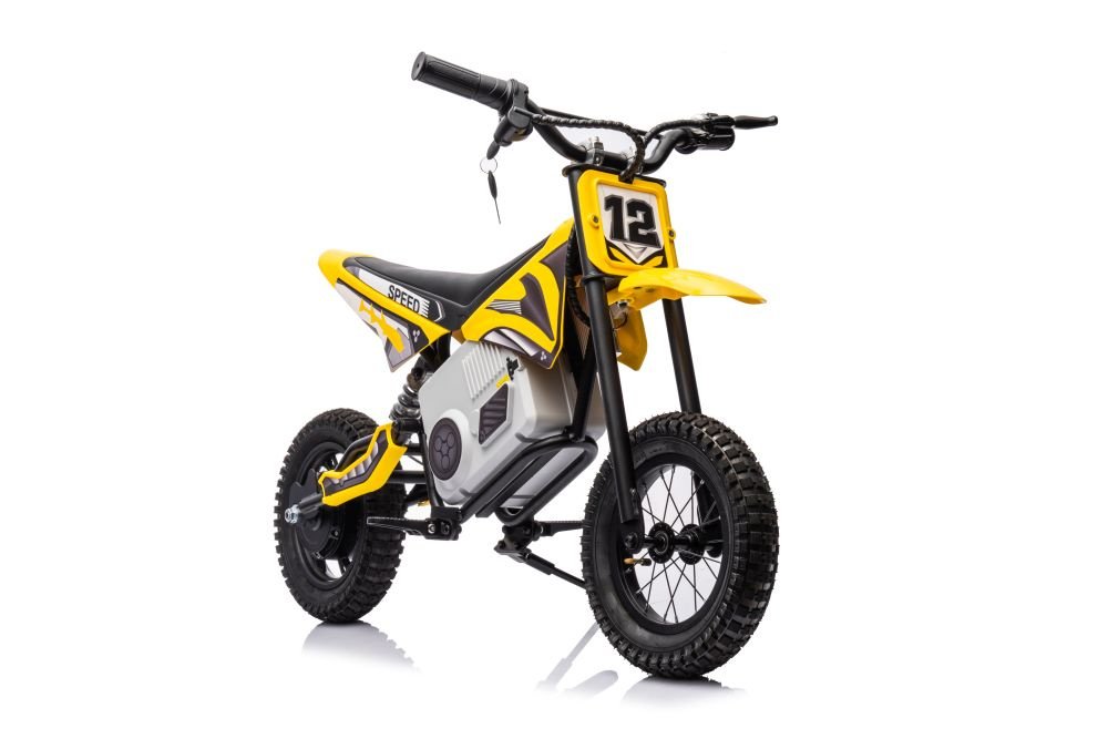 Geltonas akumuliatorinis motokroso motociklas A9901