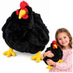Juodas pliušinis viščiukas 30 cm