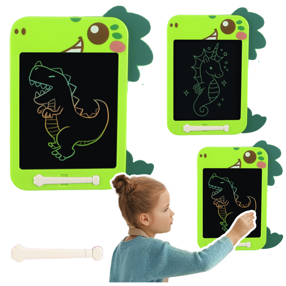 LCD joonistustahvel lastele "Roheline dinosaurus"