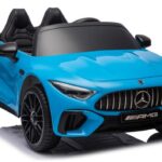 Mėlynas Mercedes-AMG SL63 akumuliatorinis automobilis